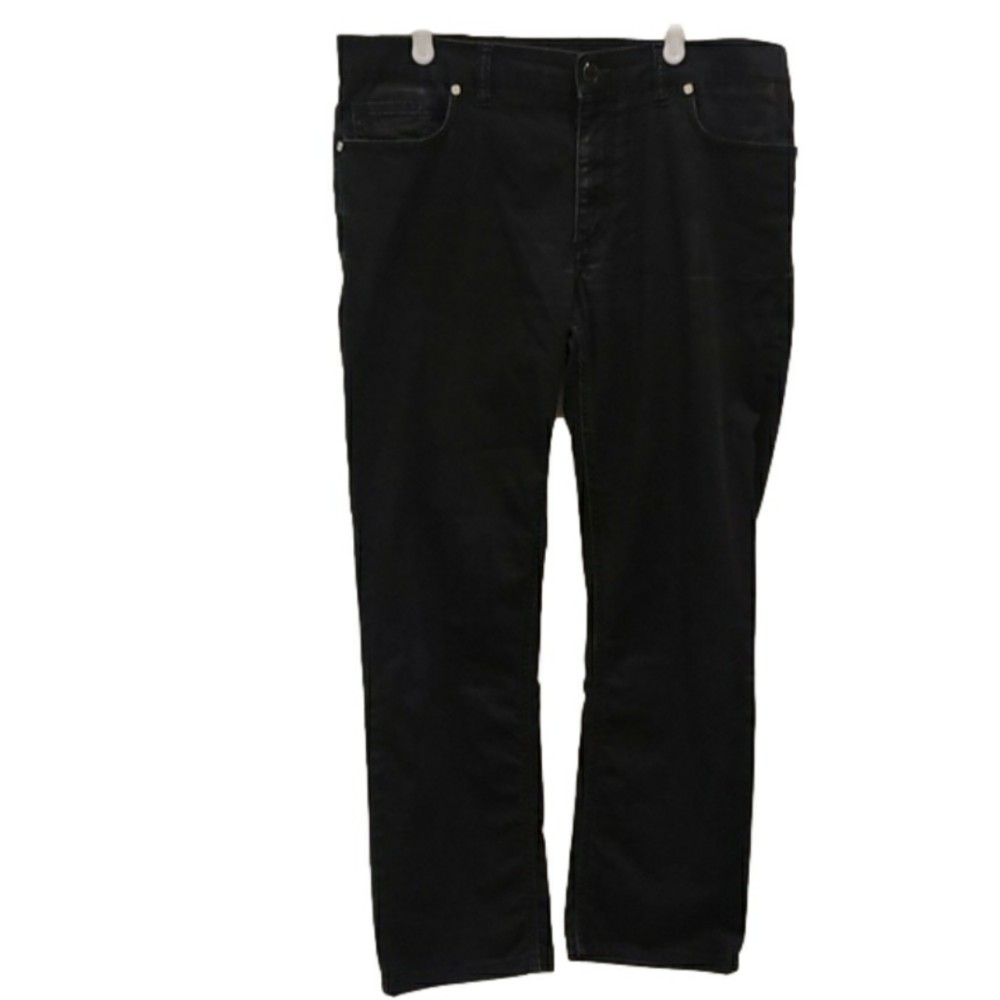 ALBERTO PIPI Regular Slim Fit Navy BLACK Men's Size 34/36 **length altered to 28